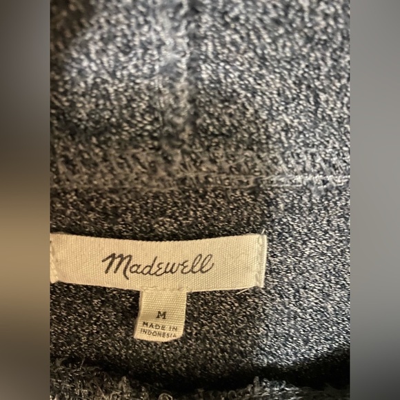 Madewell Short Hoodie Heathered Grey Size Medium - Picture 5 of 7